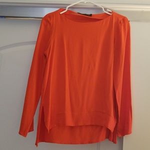 ZARA Blouse - Long Sleeve, Red/Orange Color Sz XS